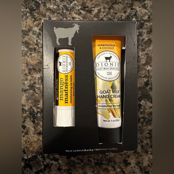 Dionis Other - Dionis Goat Milk Skincare Honeysuckle Coconut Hand Cream Mango Lip Balm NEW